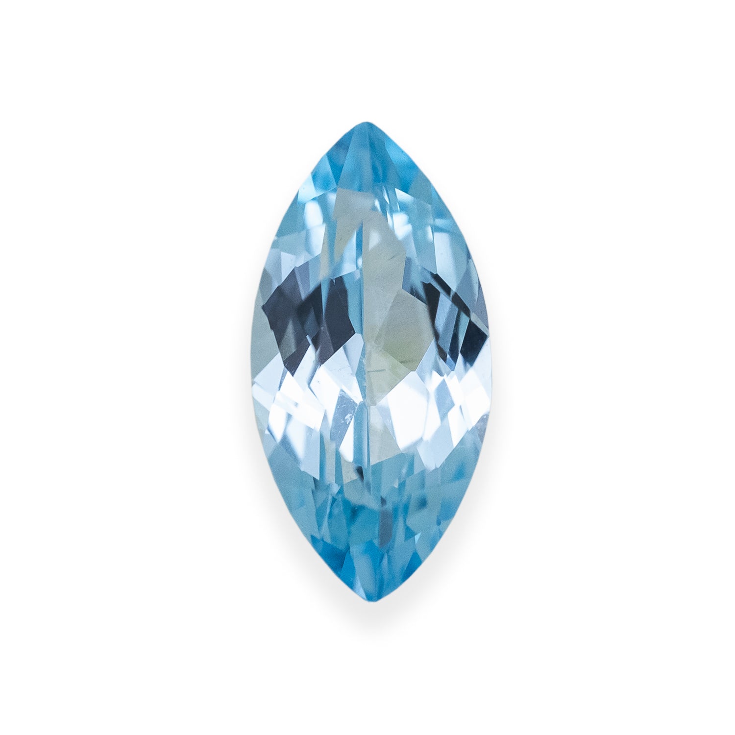 Lab-Grown Marquise Cut Aqua Sapphire