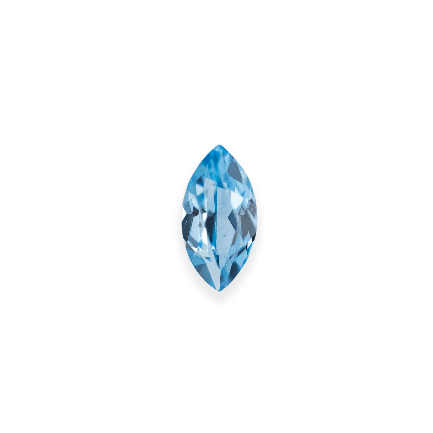 Lab-Grown Marquise Cut Aqua Sapphire
