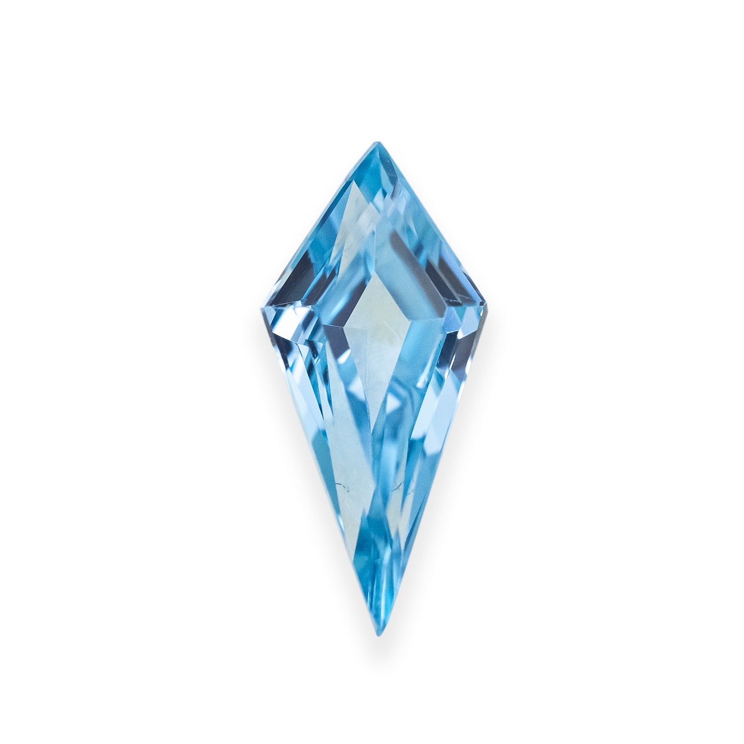 Lab-Grown Shield Cut Aqua Sapphire
