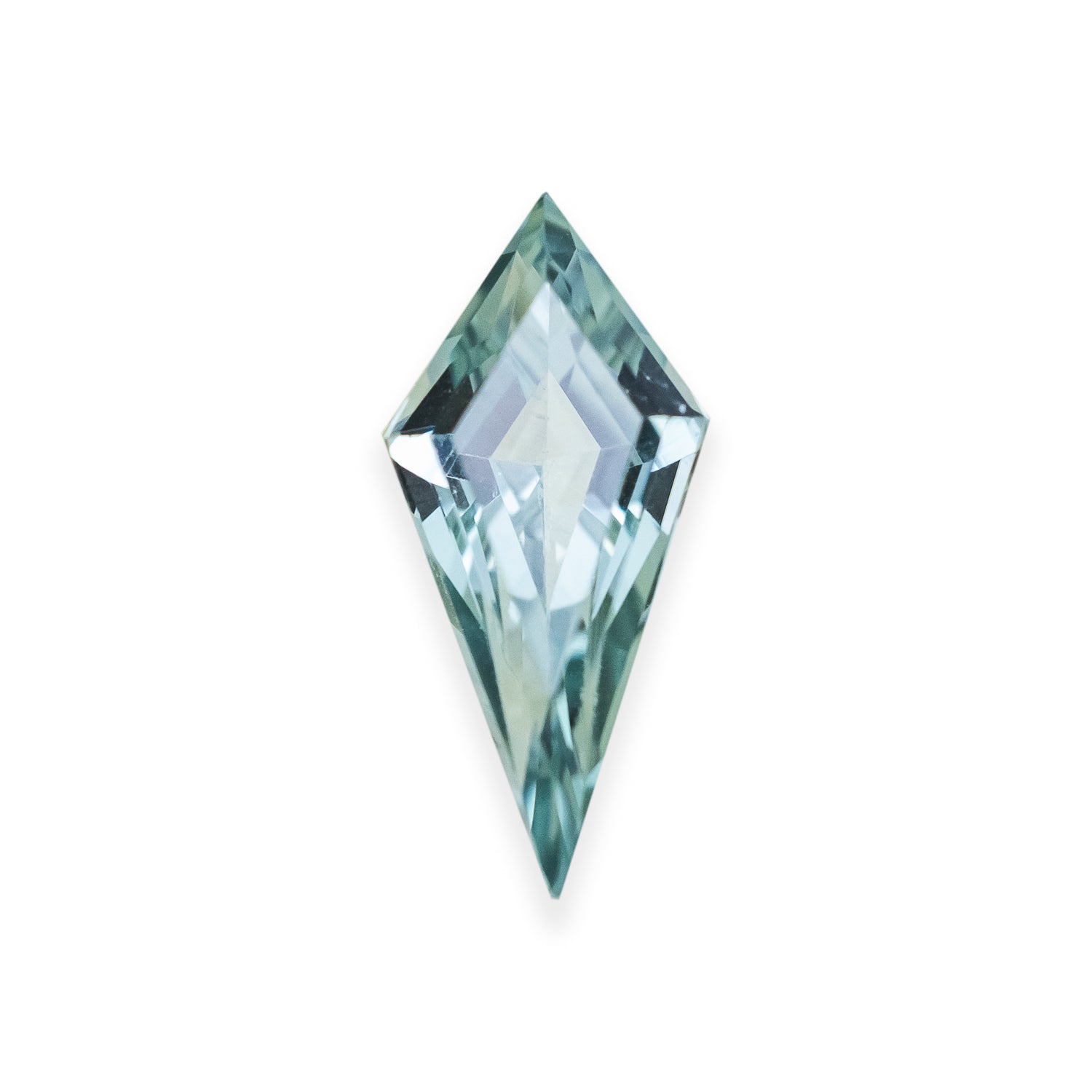 Lab-Grown Shield Cut Green Sapphire
