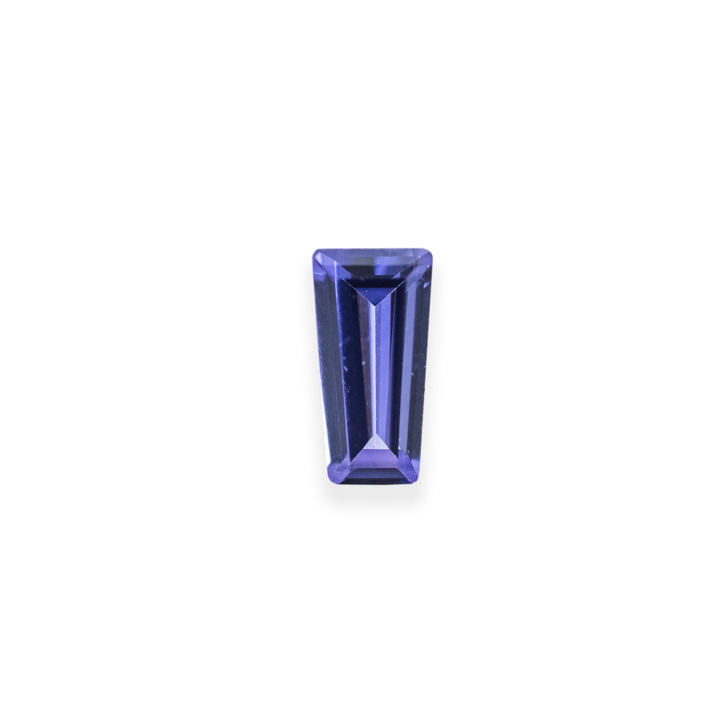 Lab-Grown Tapered Baguette Cut Purple Sapphire