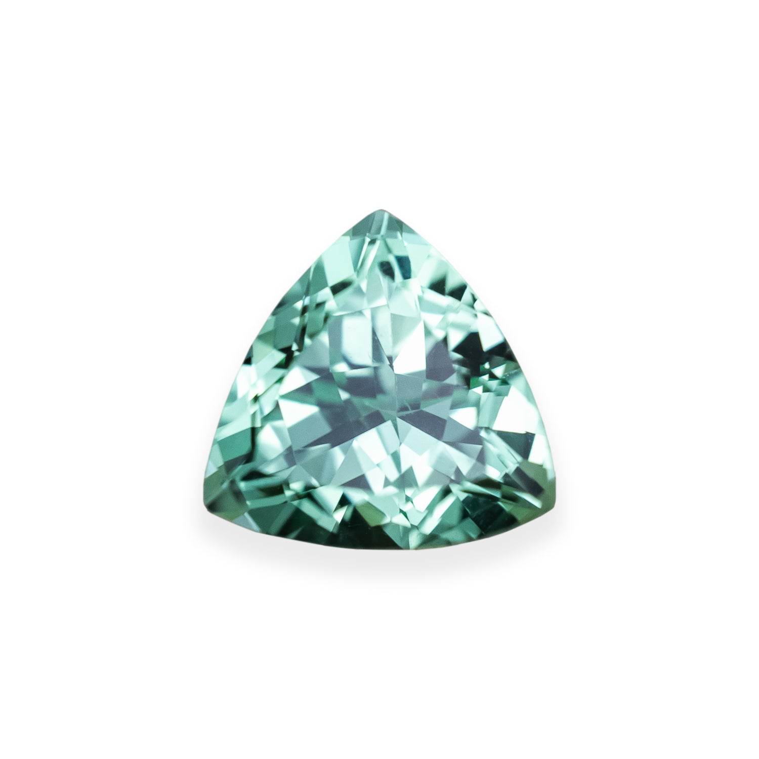Lab-Grown Trillion Cut Green Sapphire