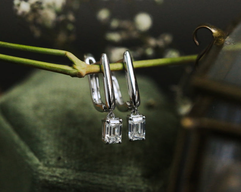 3/4 CTW LAB-GROWN DIAMOND DANGLE EARRINGS-1