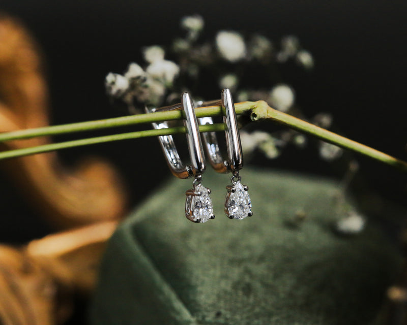 1/2 CTW PEAR LAB-GROWN DIAMOND LEVER BACK EARRINGS-3