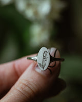 "LILY OF THE VALLEY" - ENGRAVABLE SIGNET RING