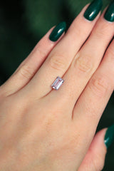 "LINNEA" - BAGUETTE STEP CUT PEACH MADAGASCAR SAPPHIRE-7