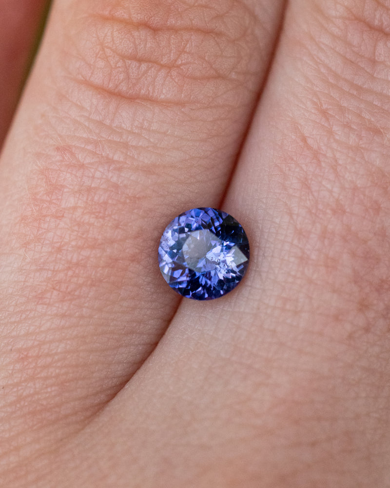 "LUELLA" - ROUND BRILLIANT-CUT PURPLE SAPPHIRE-7