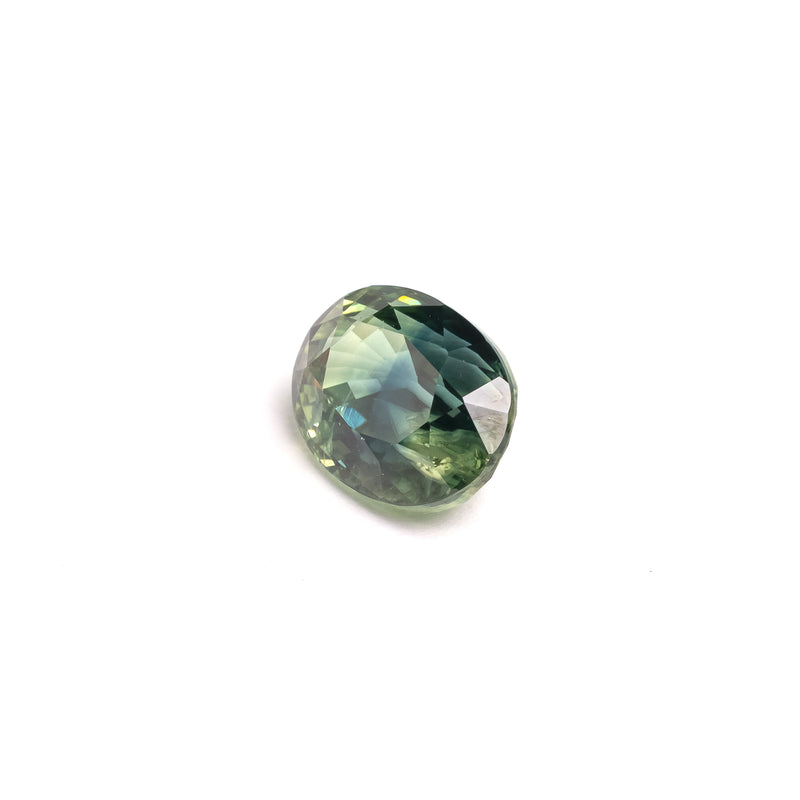 "MAEVE" - OVAL BI-COLOR TEAL GREEN MADAGASCAR SAPPHIRE-2