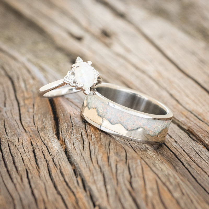 Helios Piercing Pagoda Mens Wedding Bands Mens Wooden Inlay