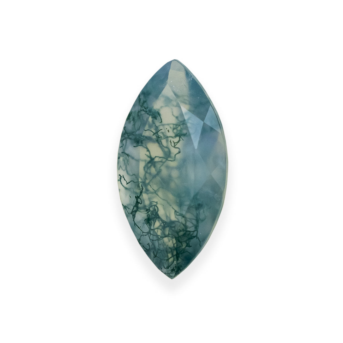 Marquise Cut Moss Agate-Staghead Designs