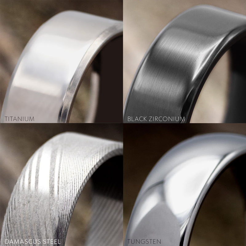 SOLID METAL HAND-TURNED WEDDING BAND