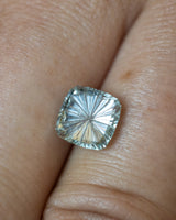 2.22ct STARBRITE CUSHION-CUT NATURAL WHITE SAPPHIRE - MADAGASCAR-Staghead Designs