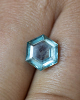 2.76ct HEXAGON DOUBLE CUT NATURAL MONTANA SAPPHIRE-Staghead Designs