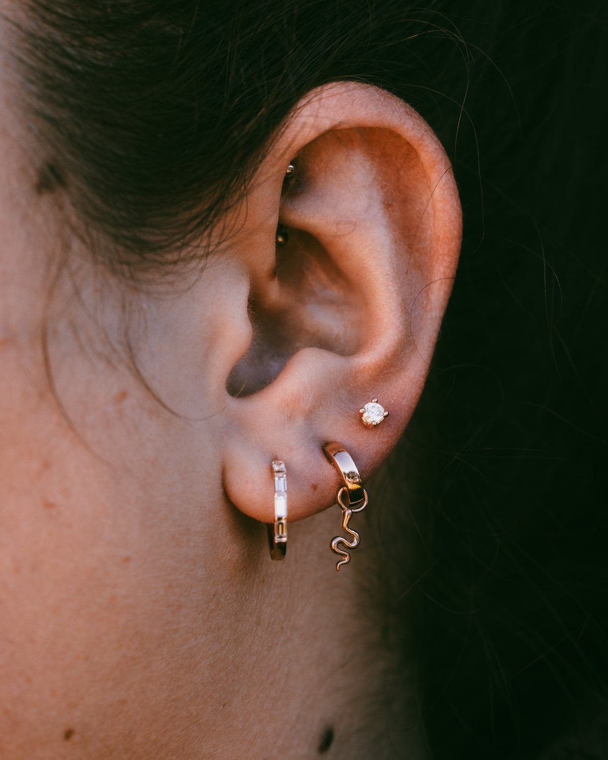 1/3 CTW LAB-GROWN DIAMOND HOOP EARRINGS IN 14K GOLD-12