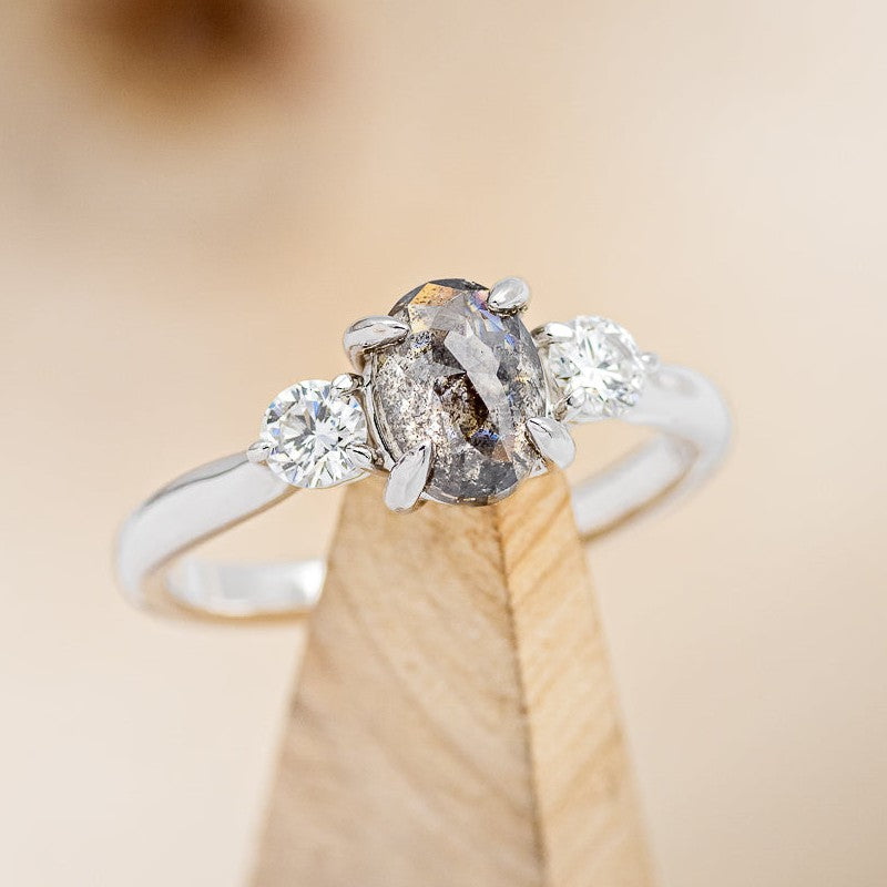 "NAYA" - ENGAGEMENT RING WITH DIAMOND ACCENTS - MOUNTING ONLY - SELECT YOUR OWN STONE-1