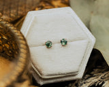 ROUND MOSS AGATE STUD EARRINGS IN 14K GOLD-NewMossAgateStudEarrings-8