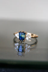 "OCTAVIA" - ENGAGEMENT RING WITH DIAMOND ACCENTS - MOUNTING ONLY - SELECT YOUR OWN STONE