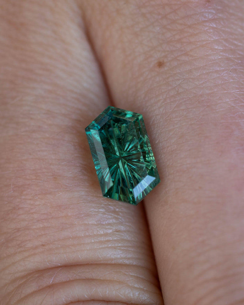 1.93ct 10x5.7mm RUPEE CUT TEAL TOURMALINE