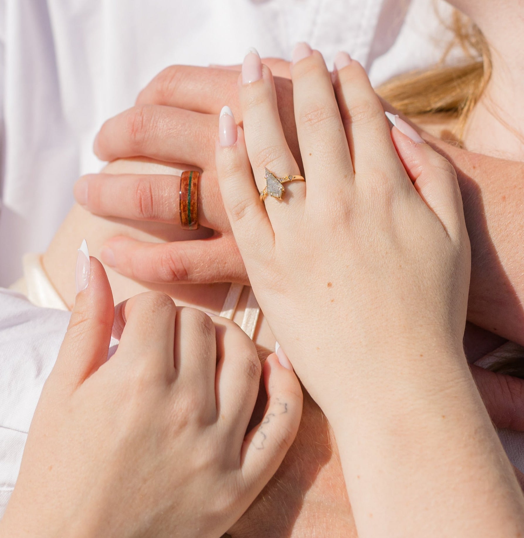 "REMMY" - REDWOOD & MOSS WEDDING RING-Staghead Designs