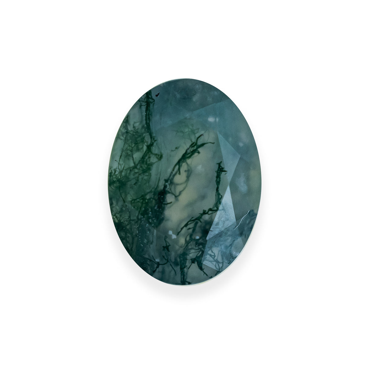 Oval Cut Moss Agate-Staghead Designs