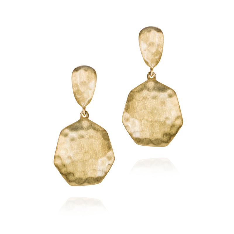 ESSENTIAL COLLECTION - HANDMADE 18K GOLD VERMEIL SILVER TEXTURED EARRINGS - BY JORGE REVILLA