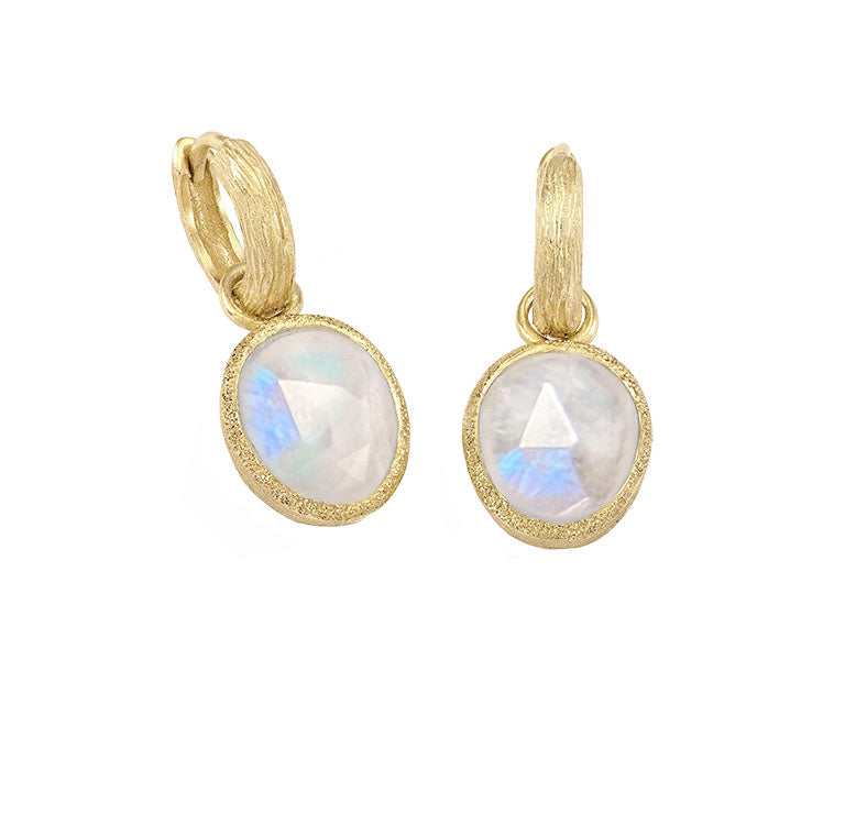 SHADE COLLECTION - 18K GOLD-PLATED SILVER MOONSTONE EARRINGS - BY JORGE REVILLA