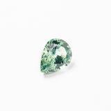 "PEAK" - PEAR CUT LIGHT GREEN MONTANA SAPPHIRE-3