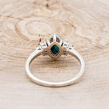 "RAYA" - MARQUISE TURQUOISE ENGAGEMENT RING WITH DIAMOND ACCENTS-6