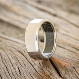 PYRITE LINED WEDDING BAND - TITANIUM - SIZE 9-1