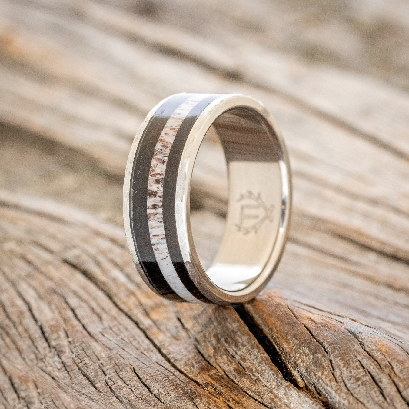 "RAINIER" - ANTLER & IRONWOOD WEDDING RING-1