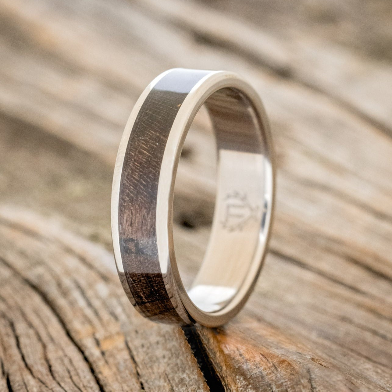 "RAINIER" - DARK MAPLE WEDDING BAND - READY TO SHIP-1