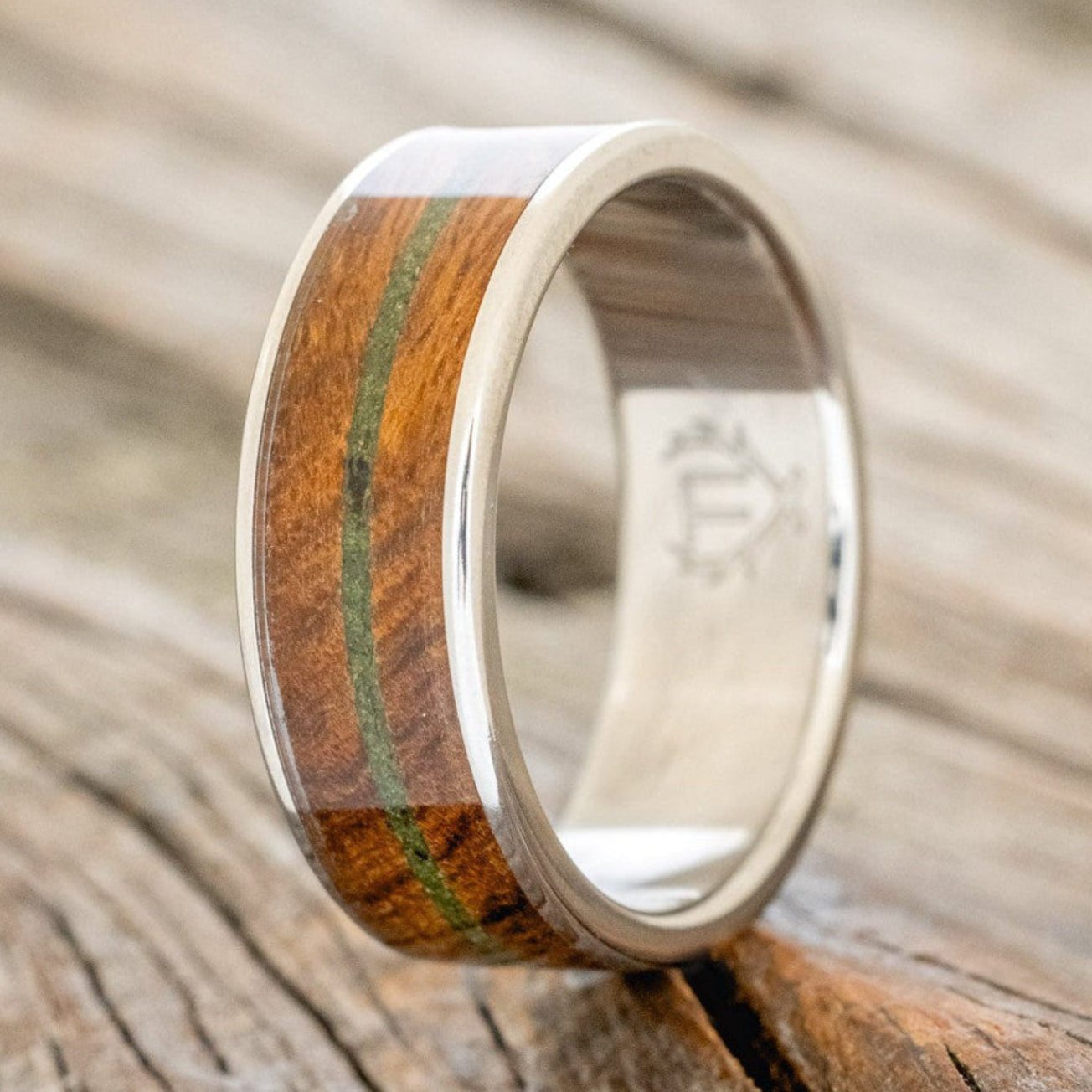 "RAINIER" - IRONWOOD & MOSS WEDDING BAND-1