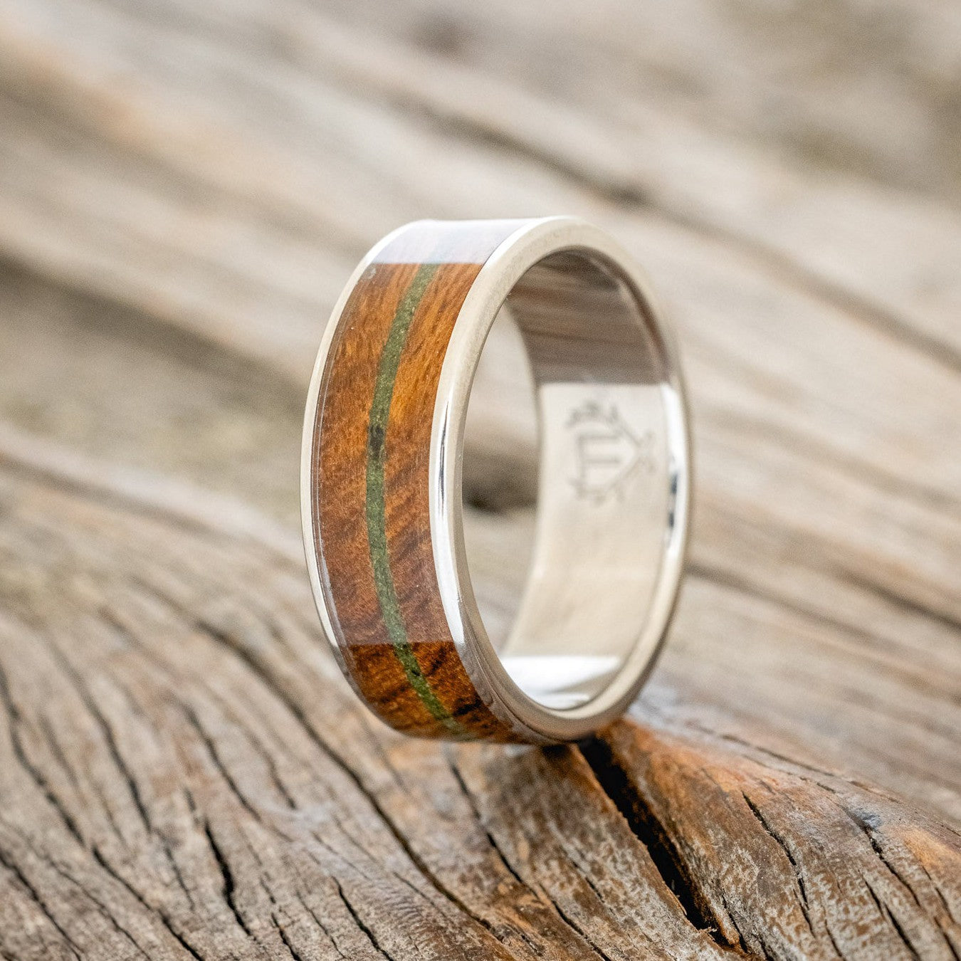 "RAINIER" - IRONWOOD & MOSS WEDDING BAND-1