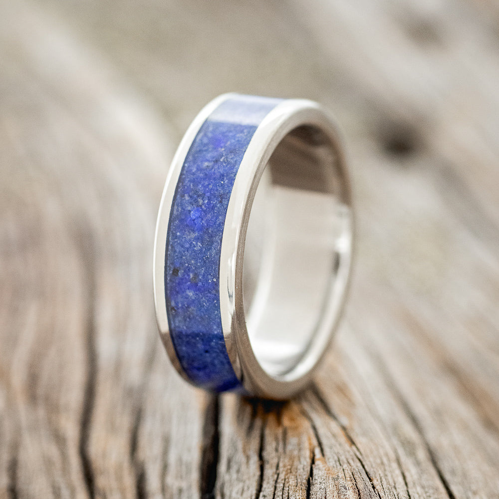 "RAINIER" - LAPIS LAZULI WEDDING BAND - READY TO SHIP-1