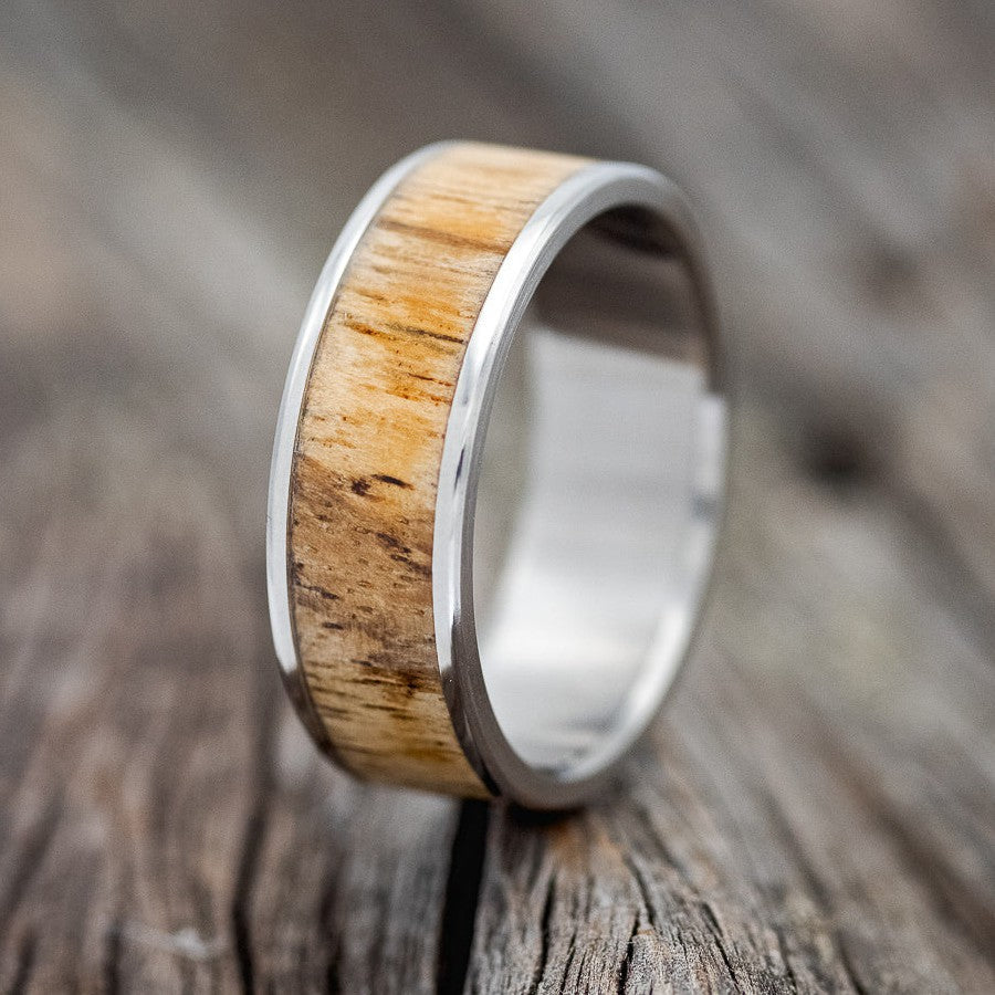 "RAINIER" - SPALTED MAPLE WEDDING BAND-1