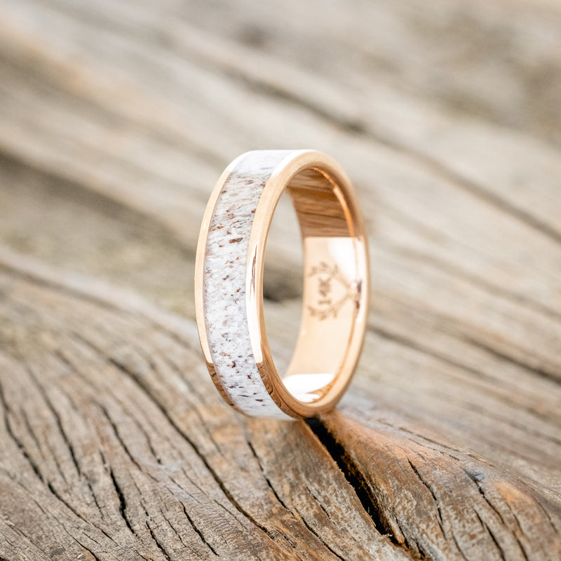 "RAINIER" - ELK ANTLER WEDDING BAND-13