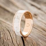 "RAINIER" - SINGLE CHANNEL INLAY WEDDING BAND-Staghead Designs