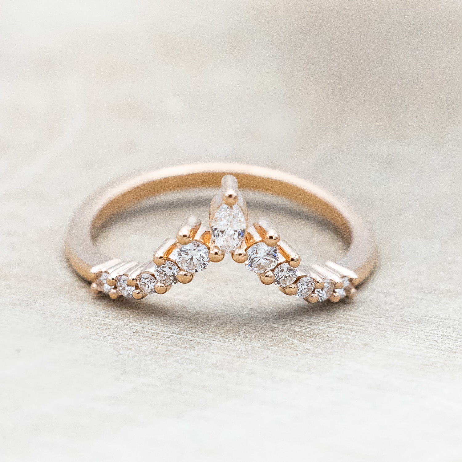 "ALICENT" - PEAR CUT LAB-GROWN ALEXANDRITE ENGAGEMENT RING SET WITH DIAMOND ACCENTS & "SAGE" TRACER-Staghead Designs