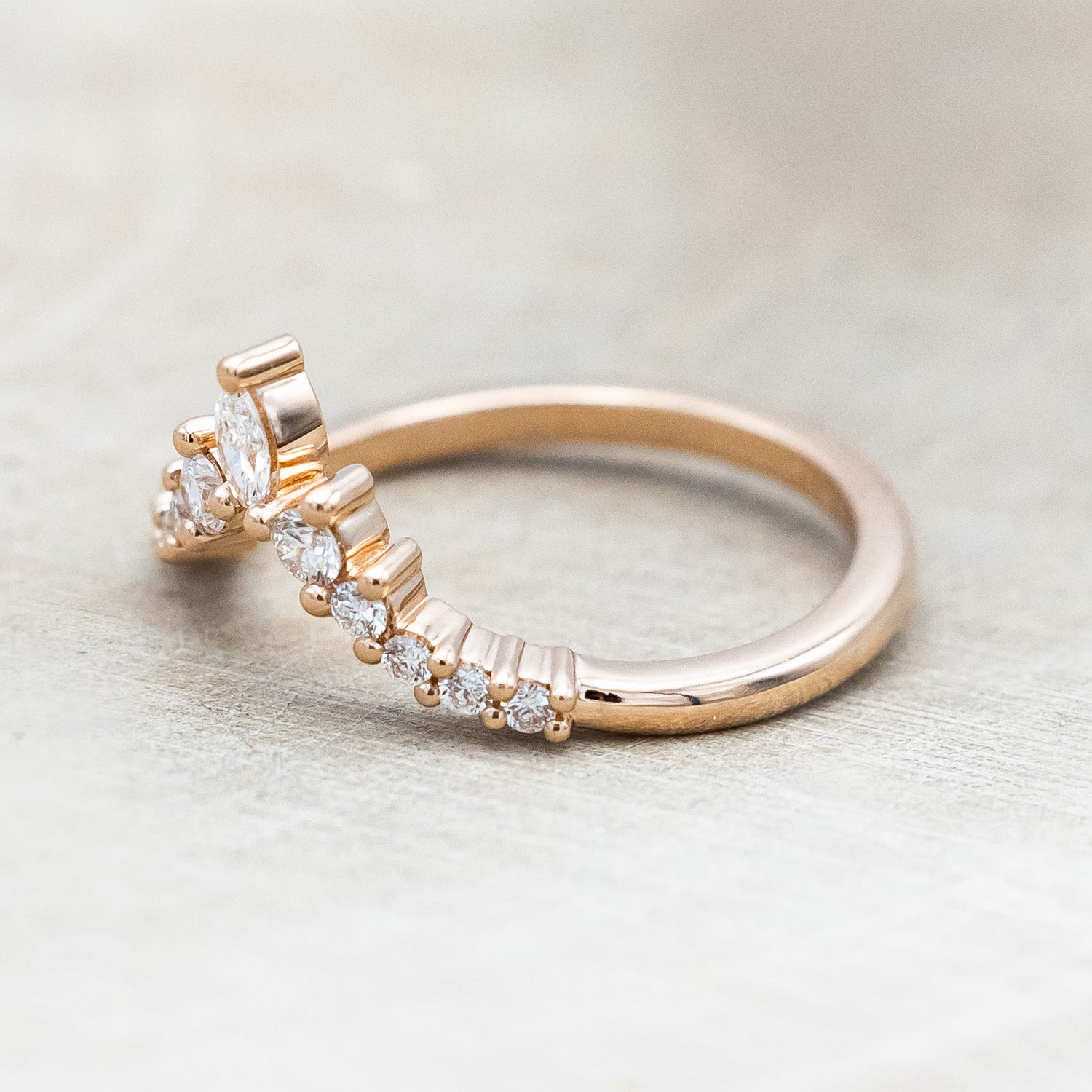 "ALICENT" - PEAR CUT LAB-GROWN ALEXANDRITE ENGAGEMENT RING SET WITH DIAMOND ACCENTS & "SAGE" TRACER-Staghead Designs