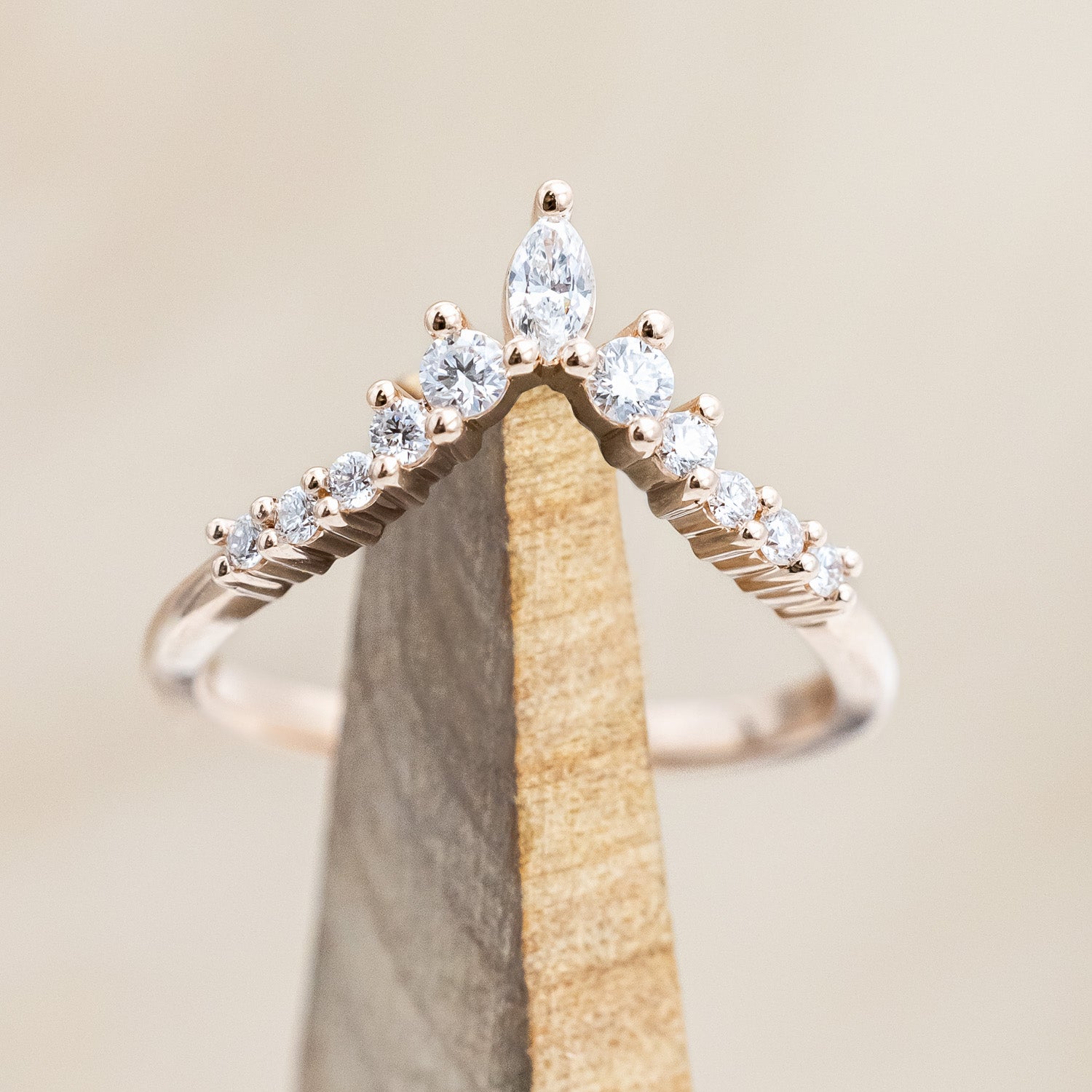 "ALICENT" - PEAR CUT LAB-GROWN ALEXANDRITE ENGAGEMENT RING SET WITH DIAMOND ACCENTS & "SAGE" TRACER-Staghead Designs