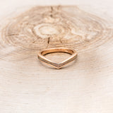 "ATLANTIS" - 14K GOLD TRIANGLE RING & V-SHAPED TRACER SET WITH FIRE & ICE OPAL-16