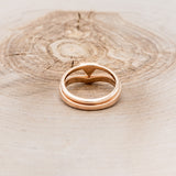 "ATLANTIS" - 14K GOLD TRIANGLE RING & V-SHAPED TRACER SET WITH FIRE & ICE OPAL-5