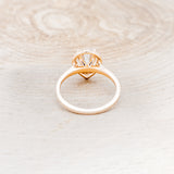 "CLARISS" - PEAR-SHAPED MOISSANITE ENGAGEMENT RING WITH DIAMOND HALO-11