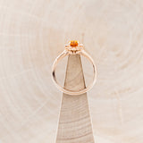 "CLEOPATRA" - OVAL CITRINE ENGAGEMENT RING WITH DIAMOND HALO-18