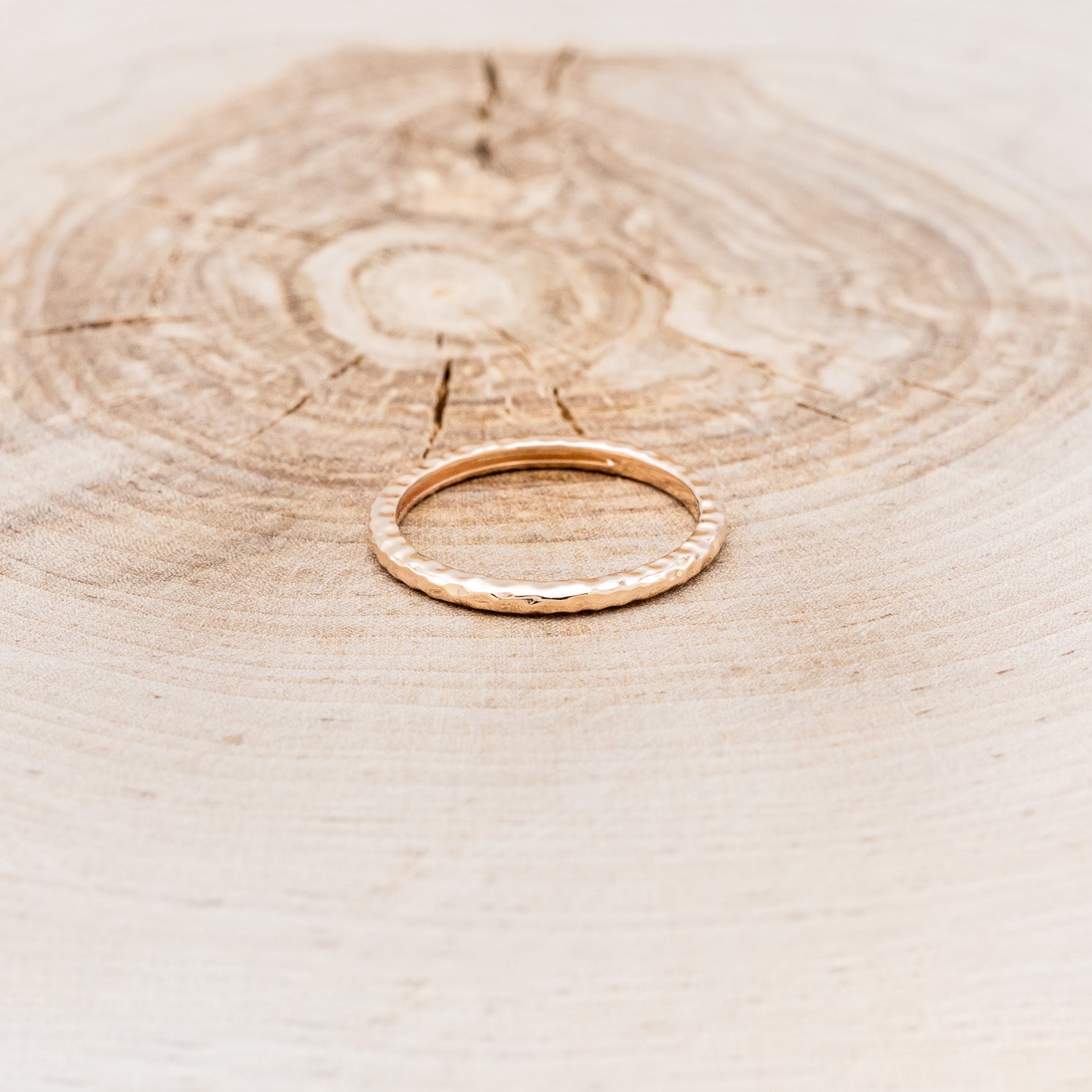 DAINTY GOLD STACKING RING WITH HAMMERED FINISH-8