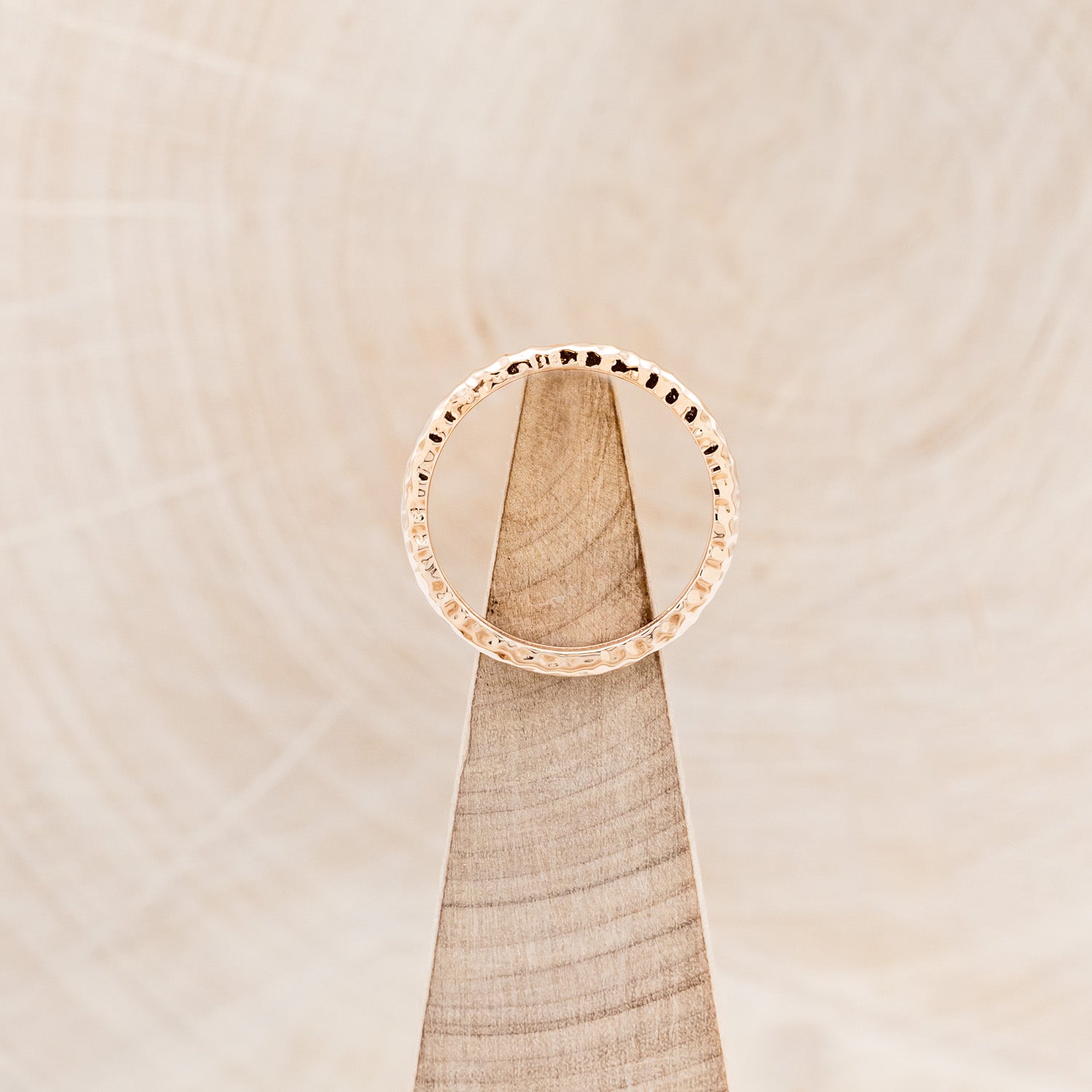 DAINTY GOLD STACKING RING WITH HAMMERED FINISH-9