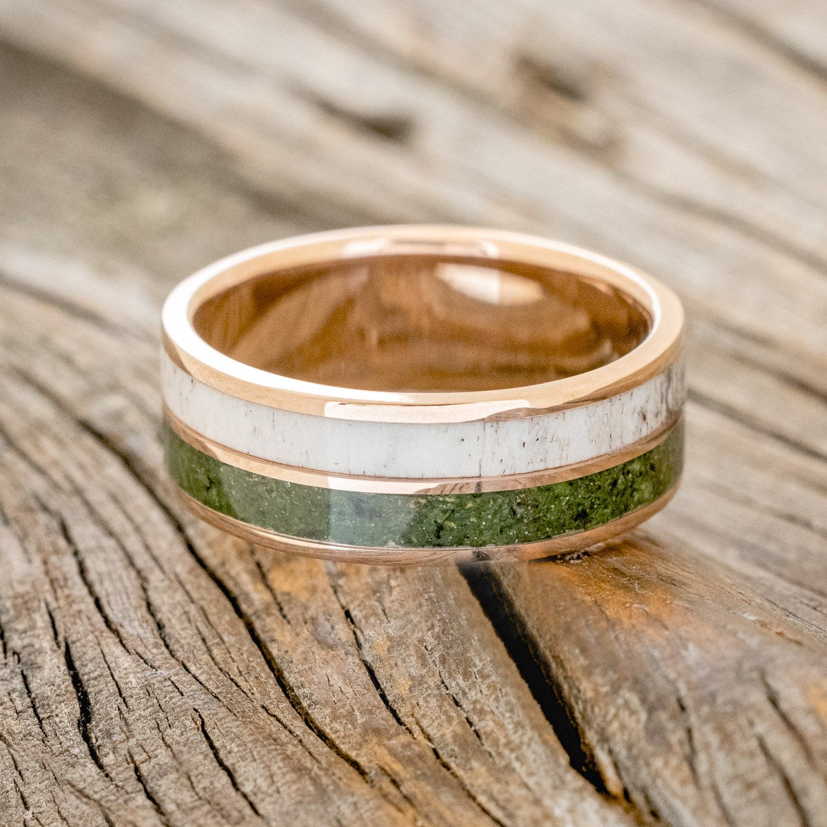 "DYAD" - MOSS & ANTLER WEDDING BAND-18