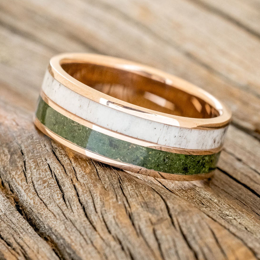 "DYAD" - MOSS & ANTLER WEDDING BAND-17