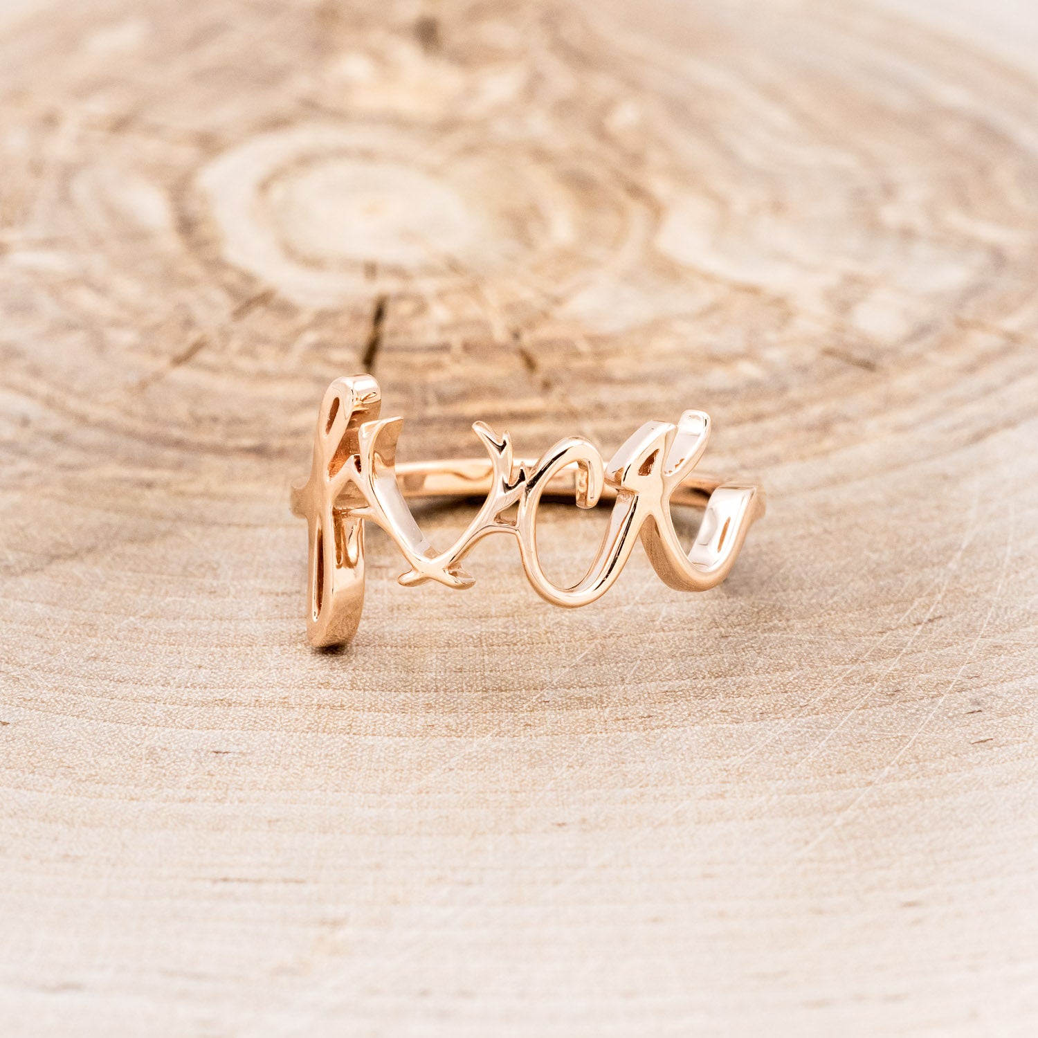 "EFFIE" - SCRIPT-STYLE BREAST CANCER AWARENESS RING-16