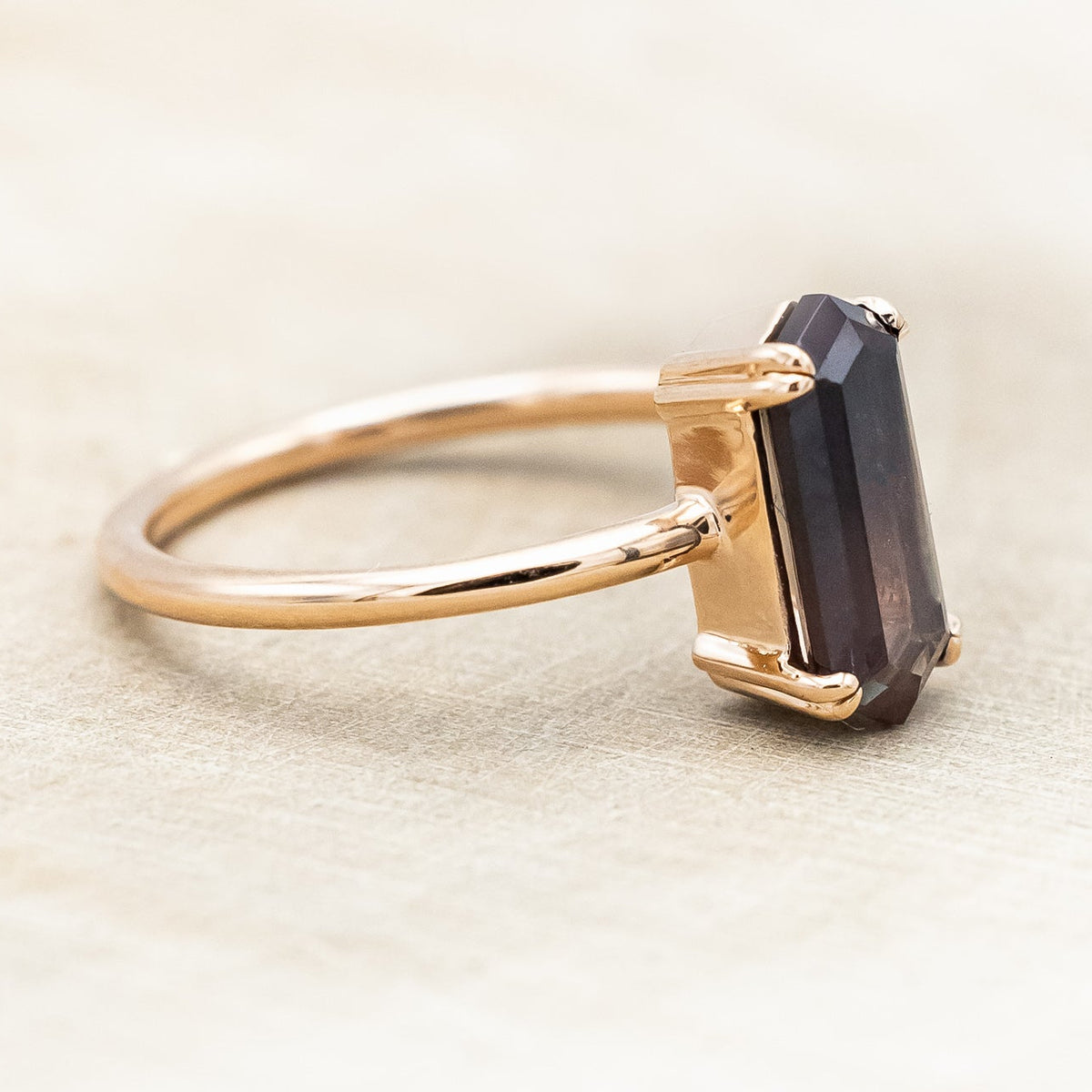 "ANDROMEDA" - SOLITAIRE ENGAGEMENT RING WITH DOUBLE CLAW PRONGS - MOUNTING ONLY- SELECT YOUR OWN STONE-Staghead Designs